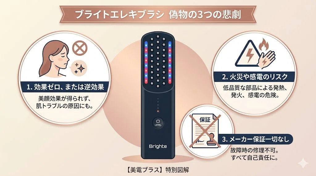失敗しない】ブライトエレキブラシの偽物を見分ける3つのポイント！最