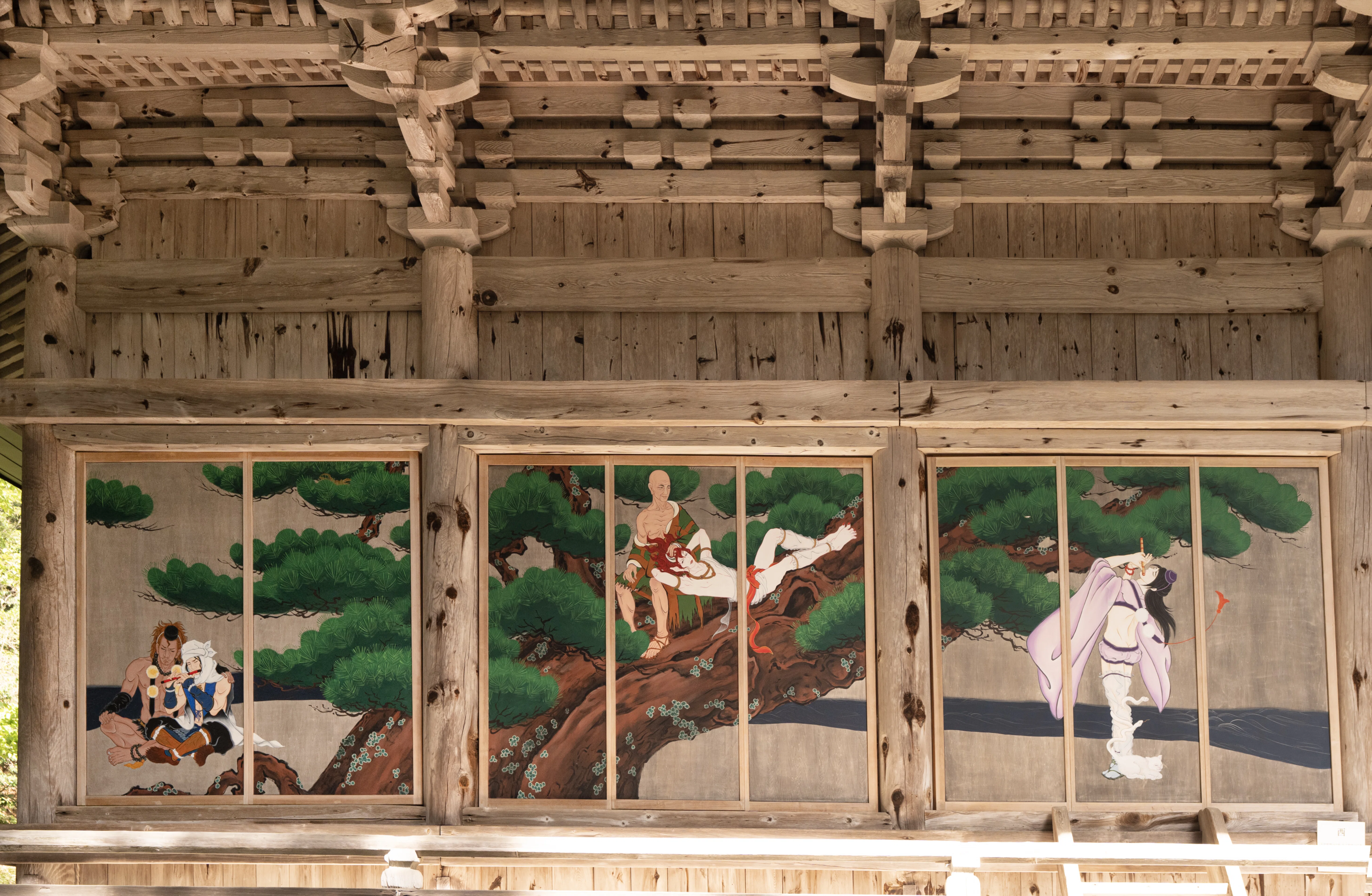 木村了子が描いた、国上寺「イケメン偉人空想絵巻」第2弾が特別公開