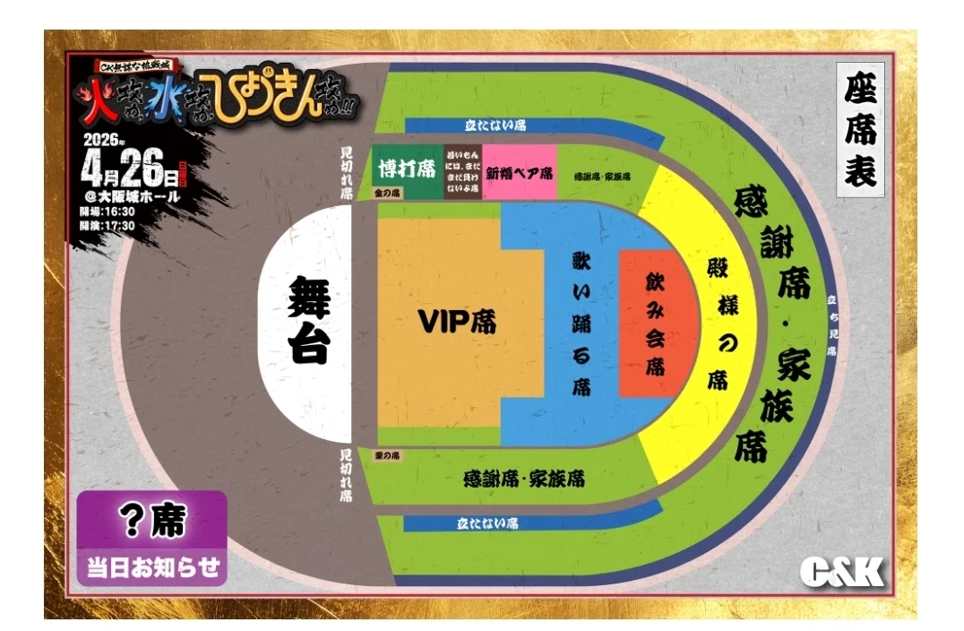 C&K LIVE参戦記 大阪城ホール『CK無謀な挑戦！！火攻め水攻め