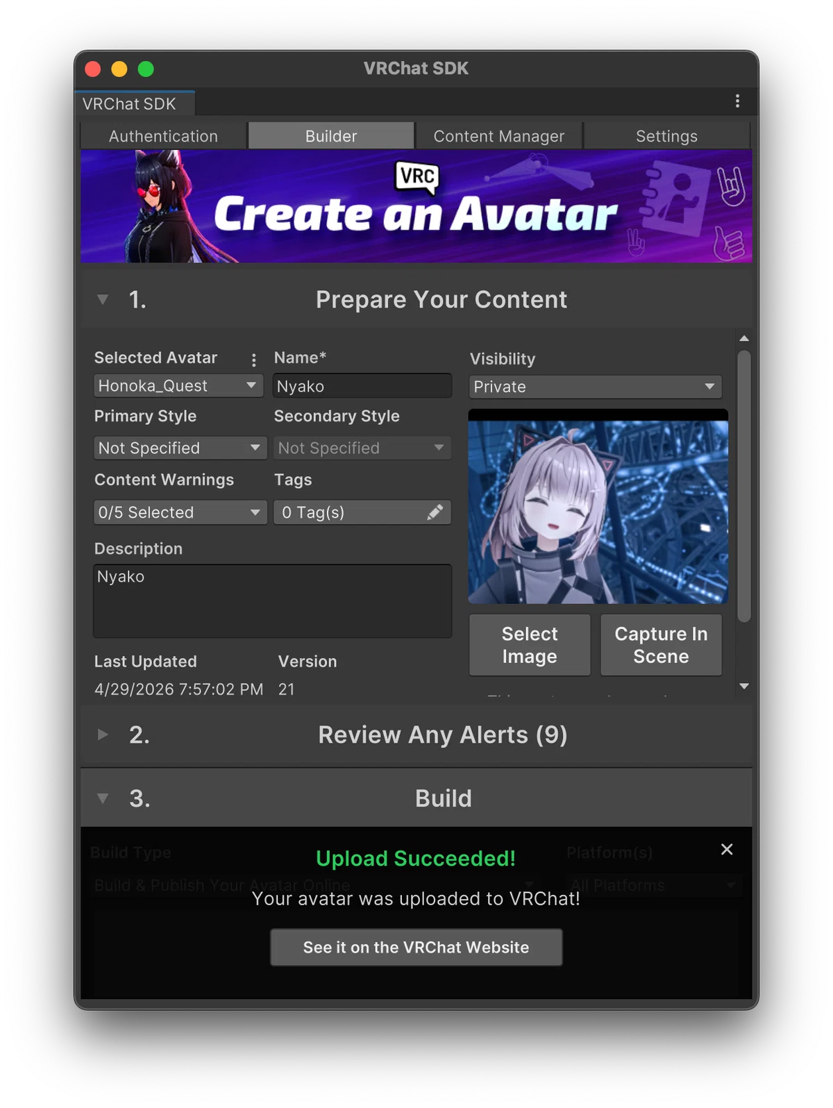 Vrchat Macbook MacでVRChat iOS対応アバターをアップロードする手順【ALCOM + Unity】(2026.4時点)|にゃこ