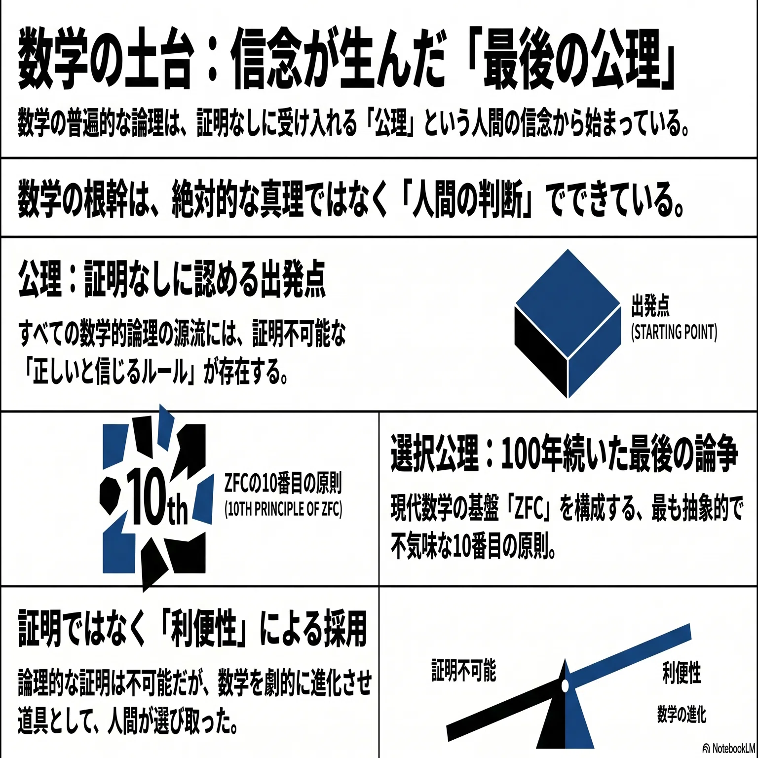 数学の土台は「信念」でできている——最後の公理をめぐる100年の論争
