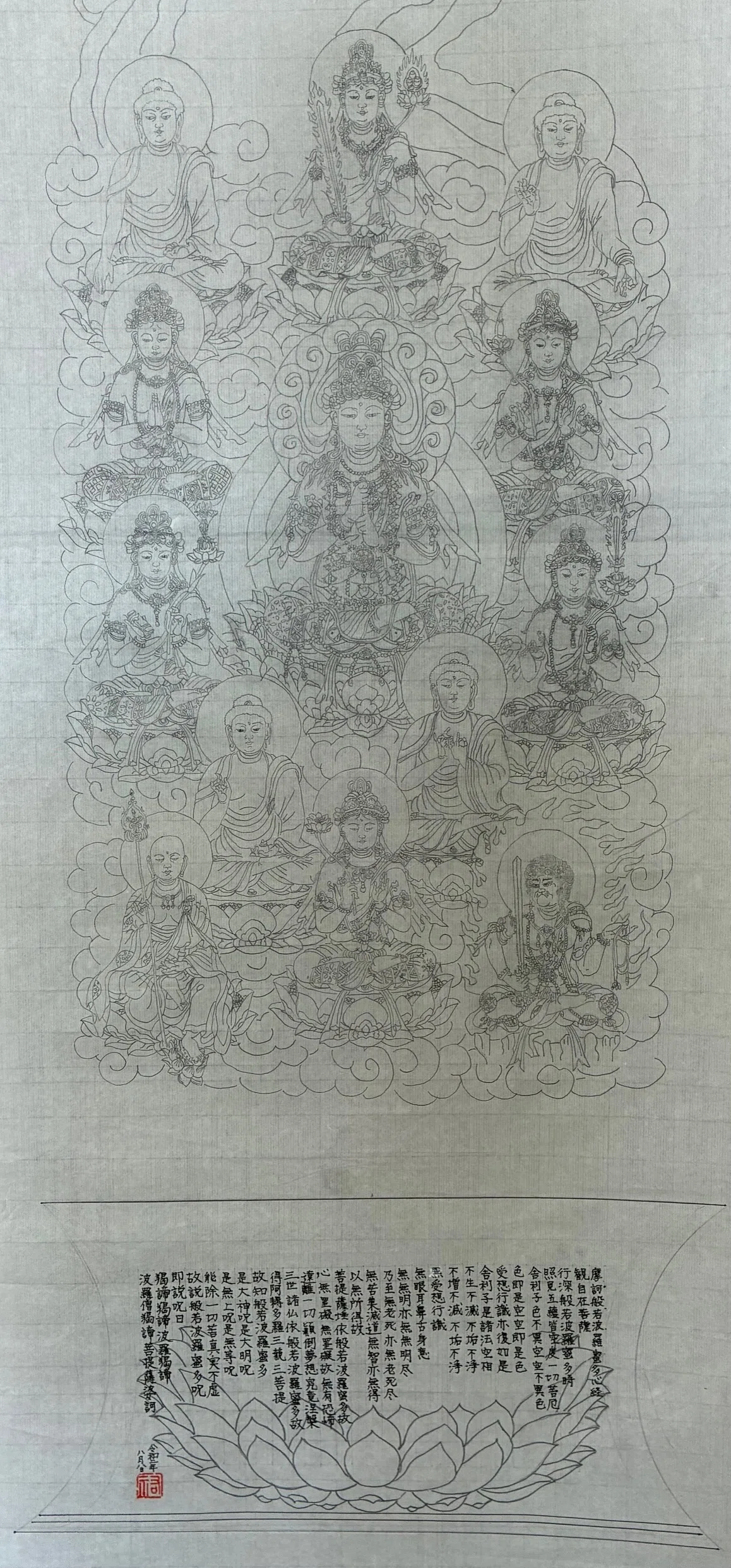 コツコツと大作に挑む [仏画曼荼羅アート] Taking on a major project