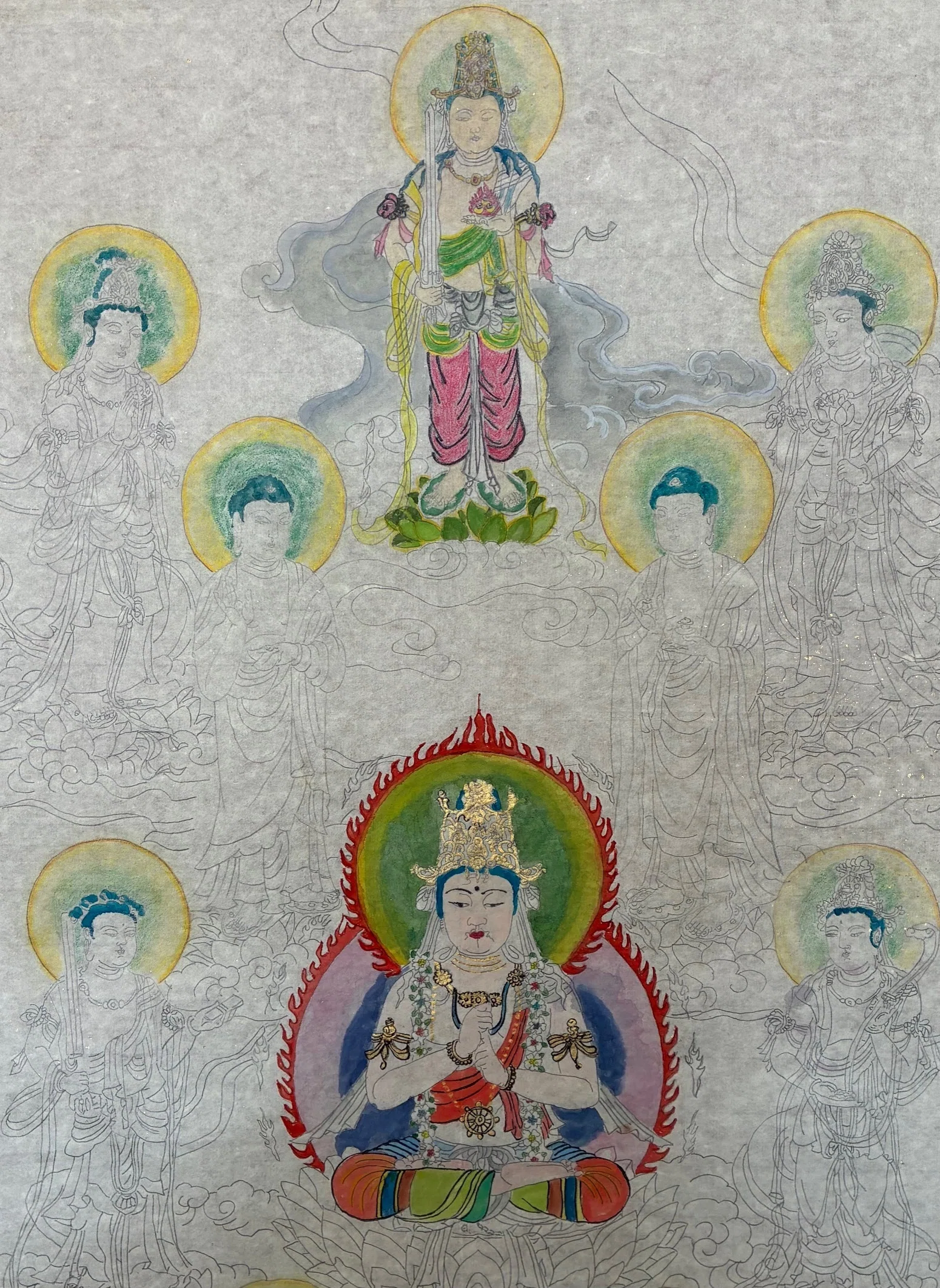 曼陀羅 仏画 仏画色紙 金剛界曼荼羅 - 香老舗 高野山大師堂