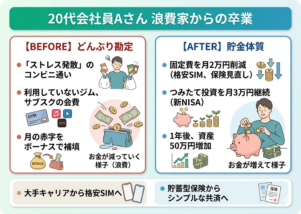 浪費家からの卒業ビフォーアフター画像