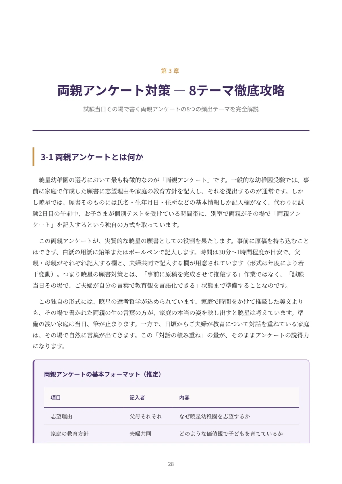 暁星幼稚園】願書・面接対策｜2027年度お受験 徹底解説 全91ページ