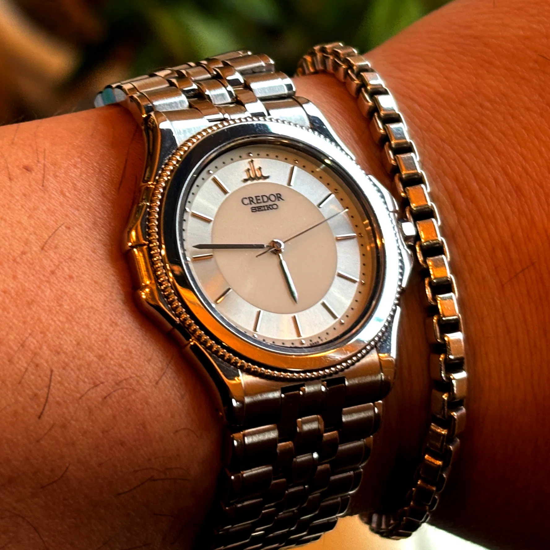 定価31万 クレドール パシフィーク K18WG 腕時計 セイコー SEIKO