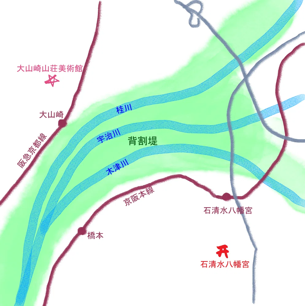 散歩日誌】長い桜トンネル続く背割堤🌟それは人が治水のために作った