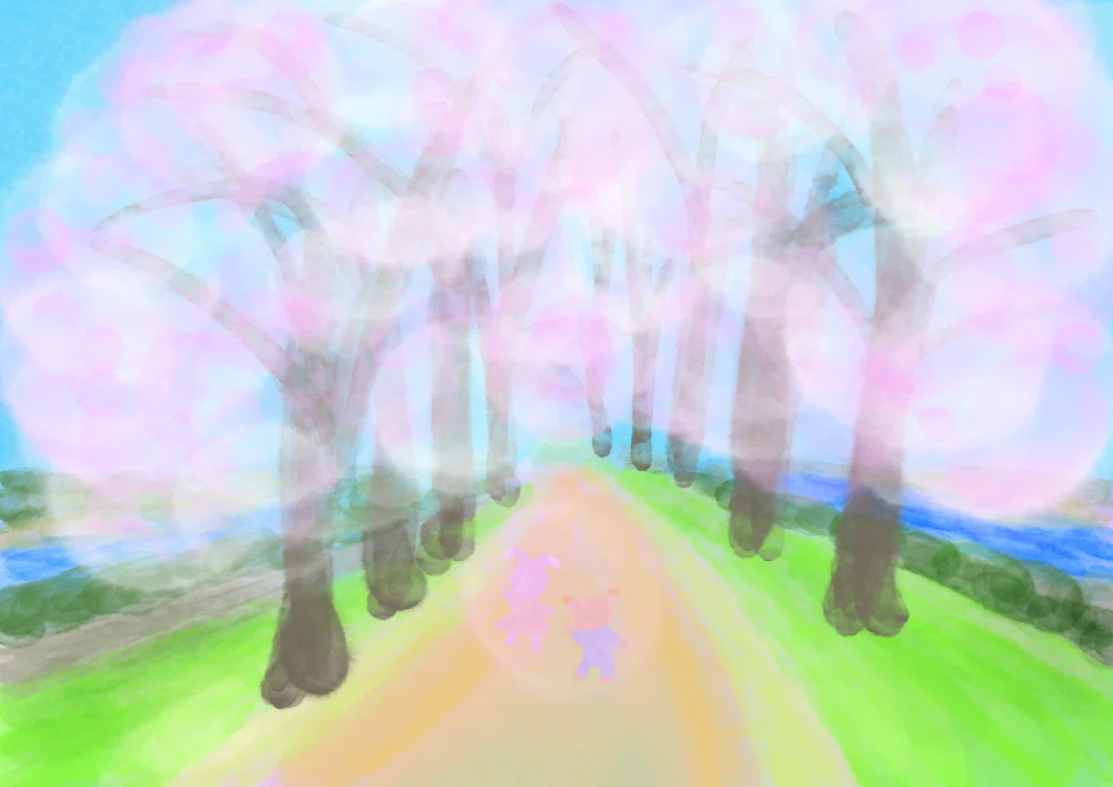 散歩日誌】長い桜トンネル続く背割堤🌟それは人が治水のために作った