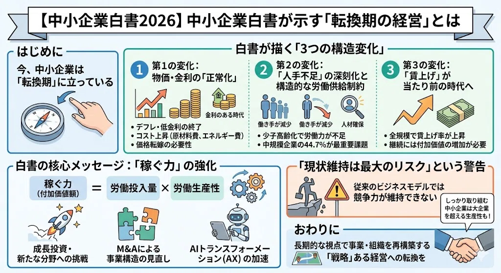 中小企業白書2026】中小企業白書が示す「転換期の経営」とは｜花筏