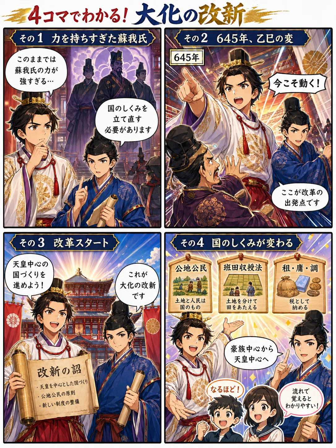 乙 巳 の変 大化の改新 違い