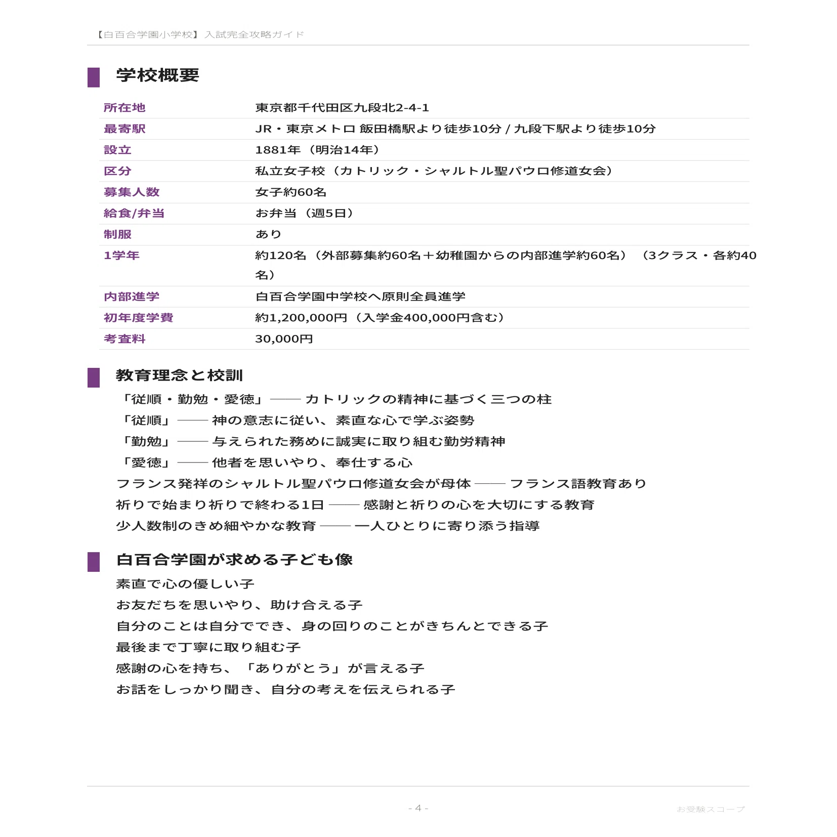 白百合学園小学校】入試完全攻略ガイド《2026年度版》｜ペーパー・巧緻