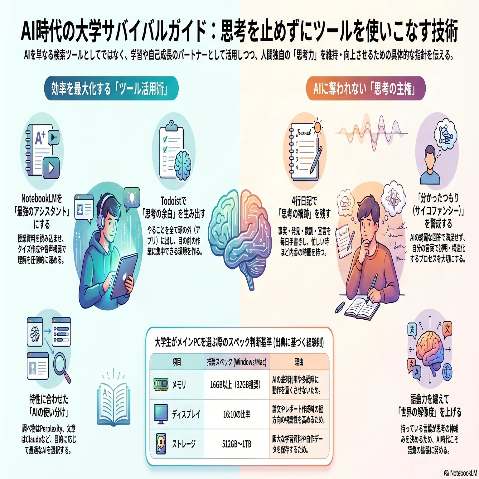 【返事ない人多いので別で再投稿してます】ノートパソコン　スペックのせました 4月のnoteを友達（NotebookLM）と振り返る｜毎日更新から見えた景色