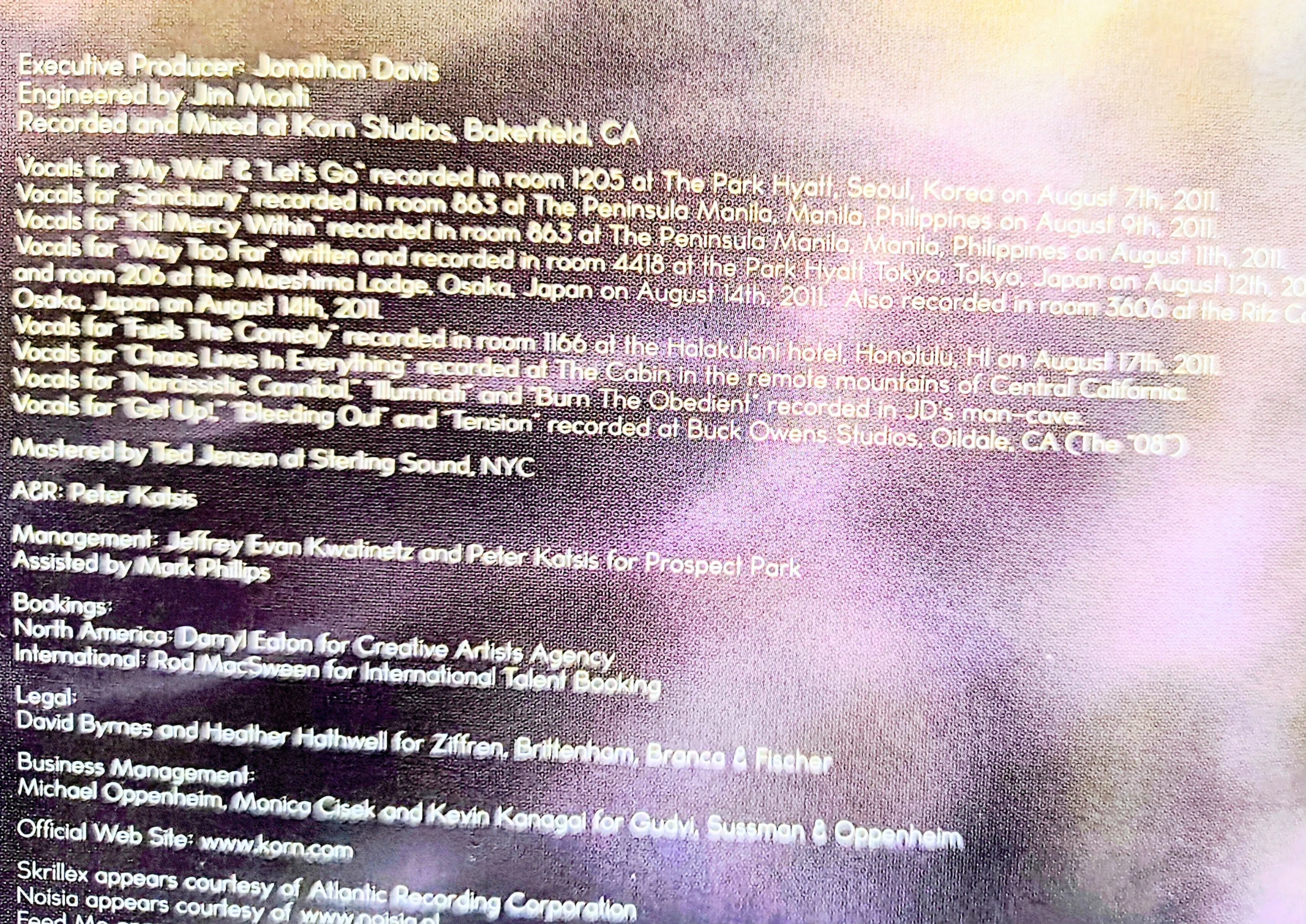 Korn サイン入り CD THE PATH OF TOTALITY Korn Fully signed autograph CD Booklet JSA The Path of Totality