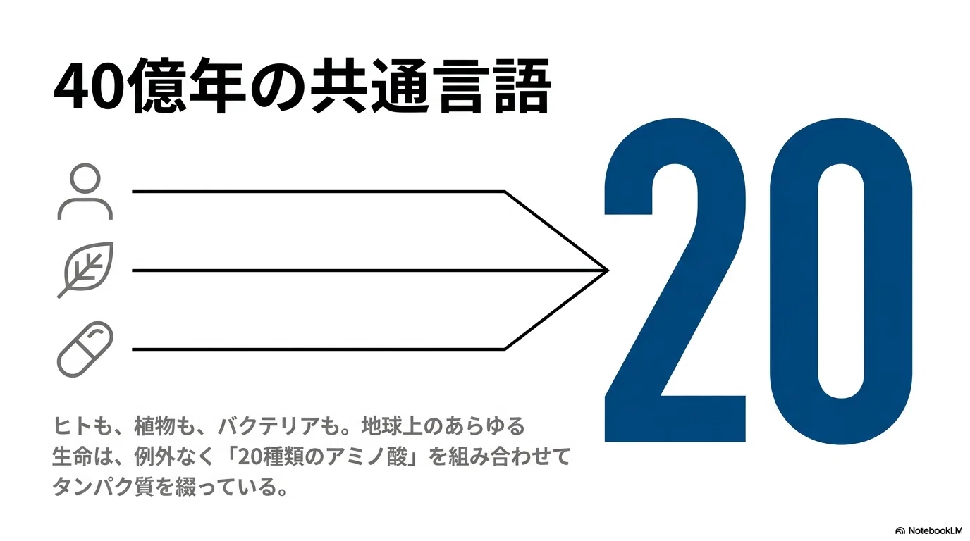 生命の文字盤からアミノ酸を1つ抜く──AIが書き直した「19文字の細胞