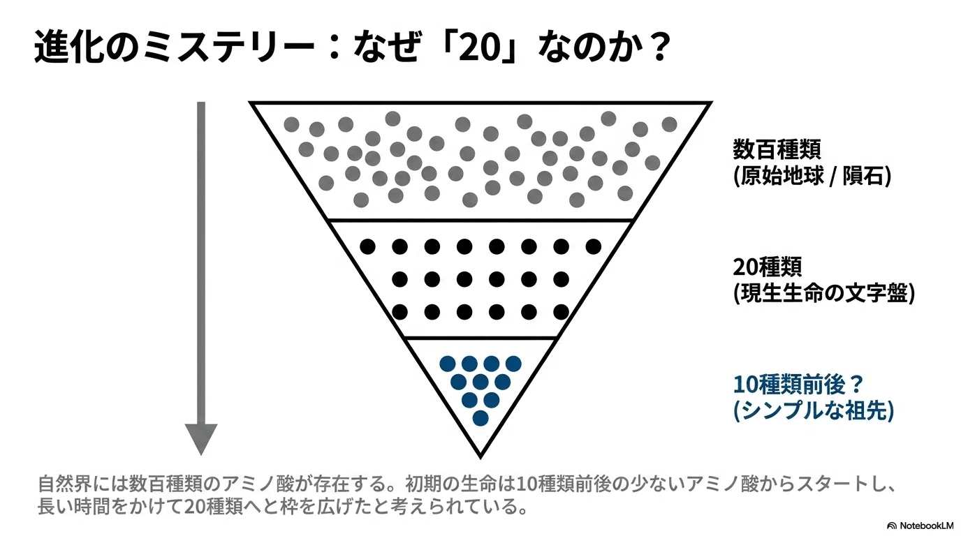 生命の文字盤からアミノ酸を1つ抜く──AIが書き直した「19文字の細胞