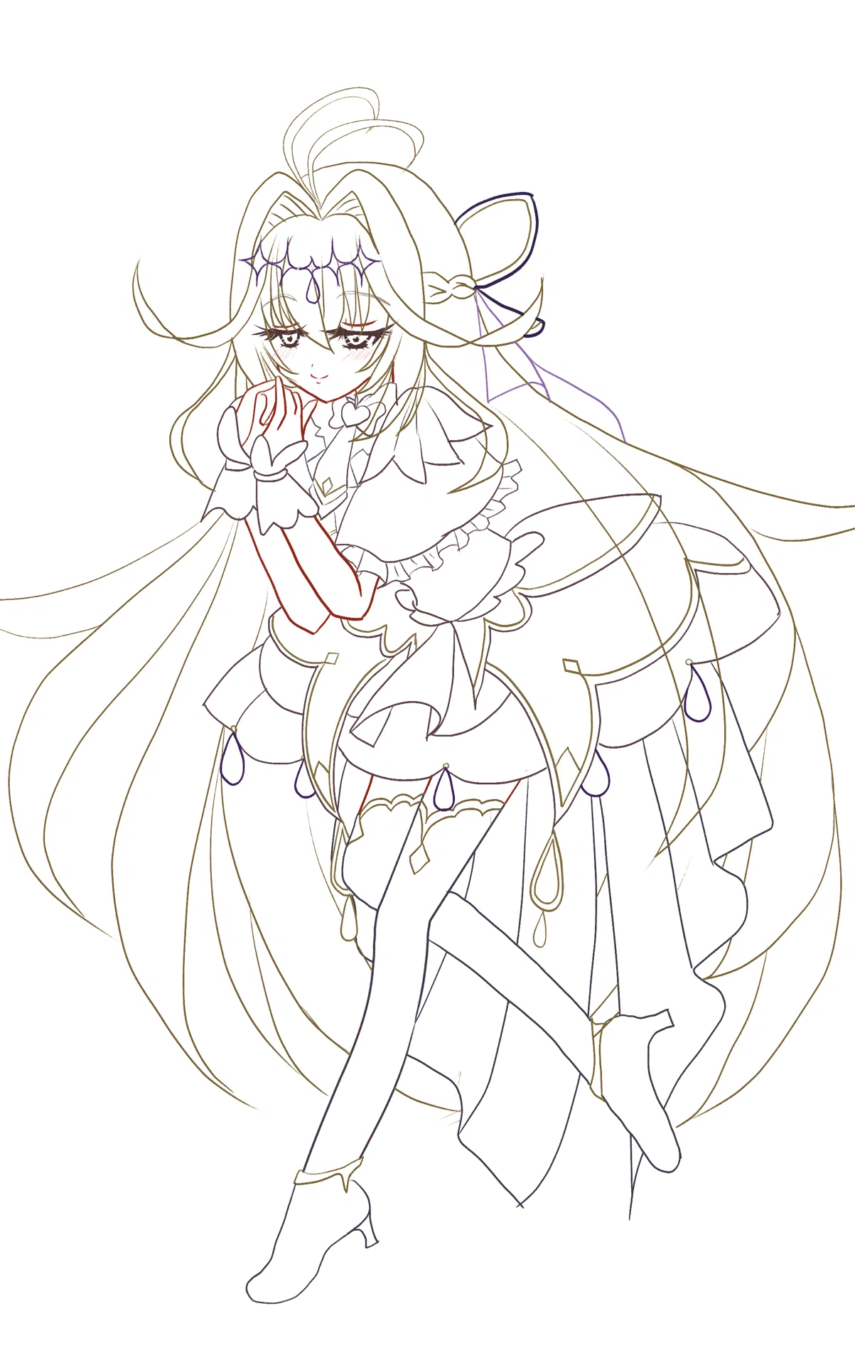趣味絵：キュアアルカナシャドウ 進捗｜藤和 さや