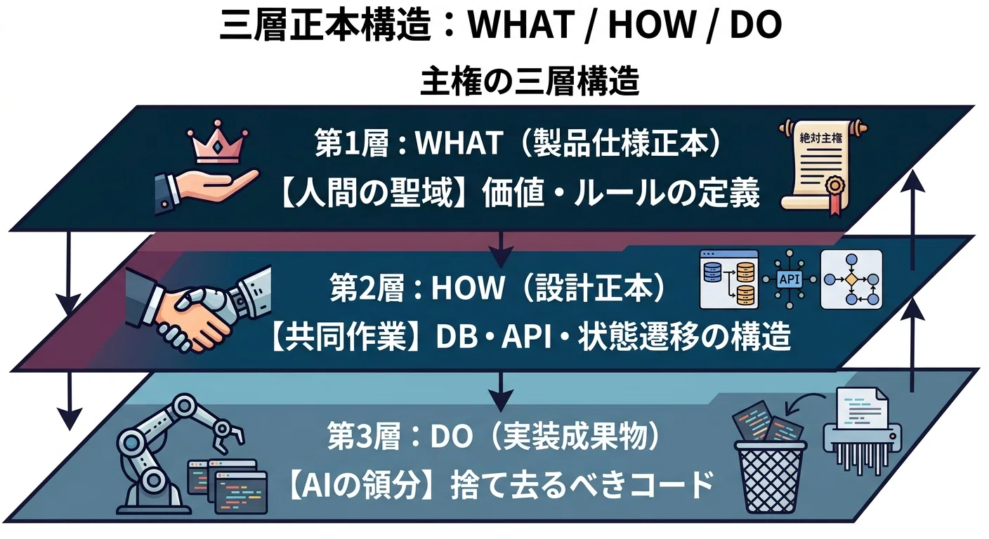 第6回：本連載の結論 ―― 混乱を支配する「三層の正本構造（WHAT / HOW