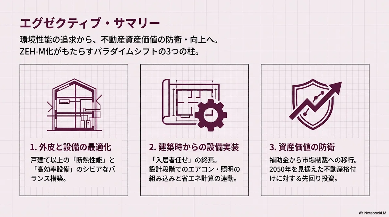 ZEH-M 実装戦略と技術要件の解体：2050年に向けた不動産価値の再定義