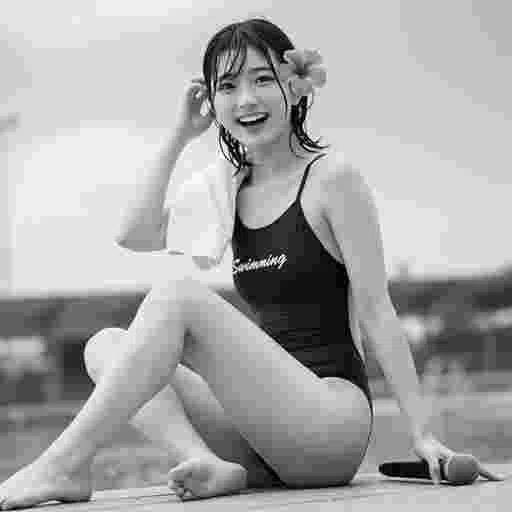 美人＜女子高生＞＜スクール水着＞AI画像 サンプル12