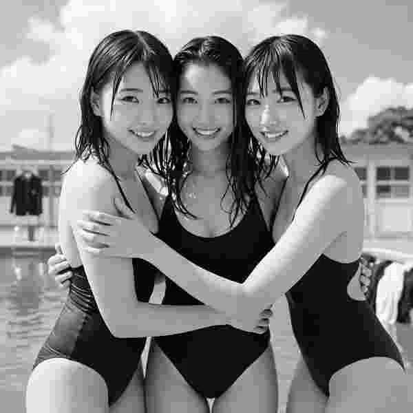 美人＜女子高生＞＜スクール水着＞AI画像 サンプル39