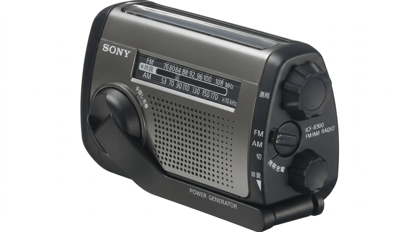 SONY ICF-B300 レビュー｜4系統の電源を持つ防災ラジオは「本当に