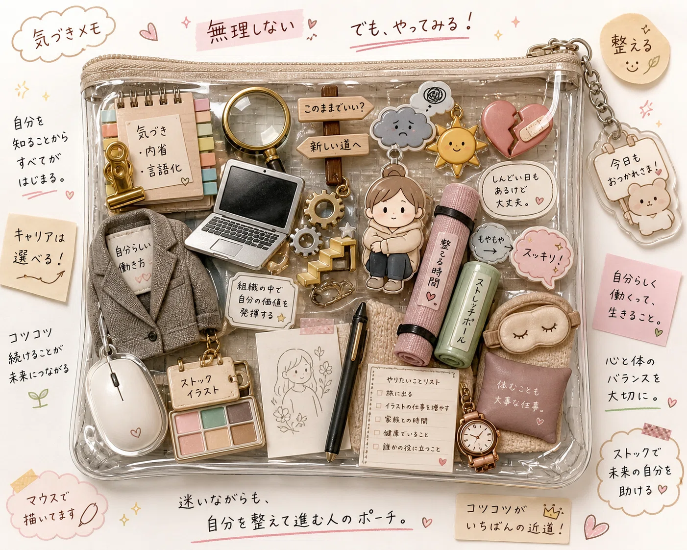 自分のnote【ガチャ詰めポーチ企画】に参加してみました（全力限界駅員
