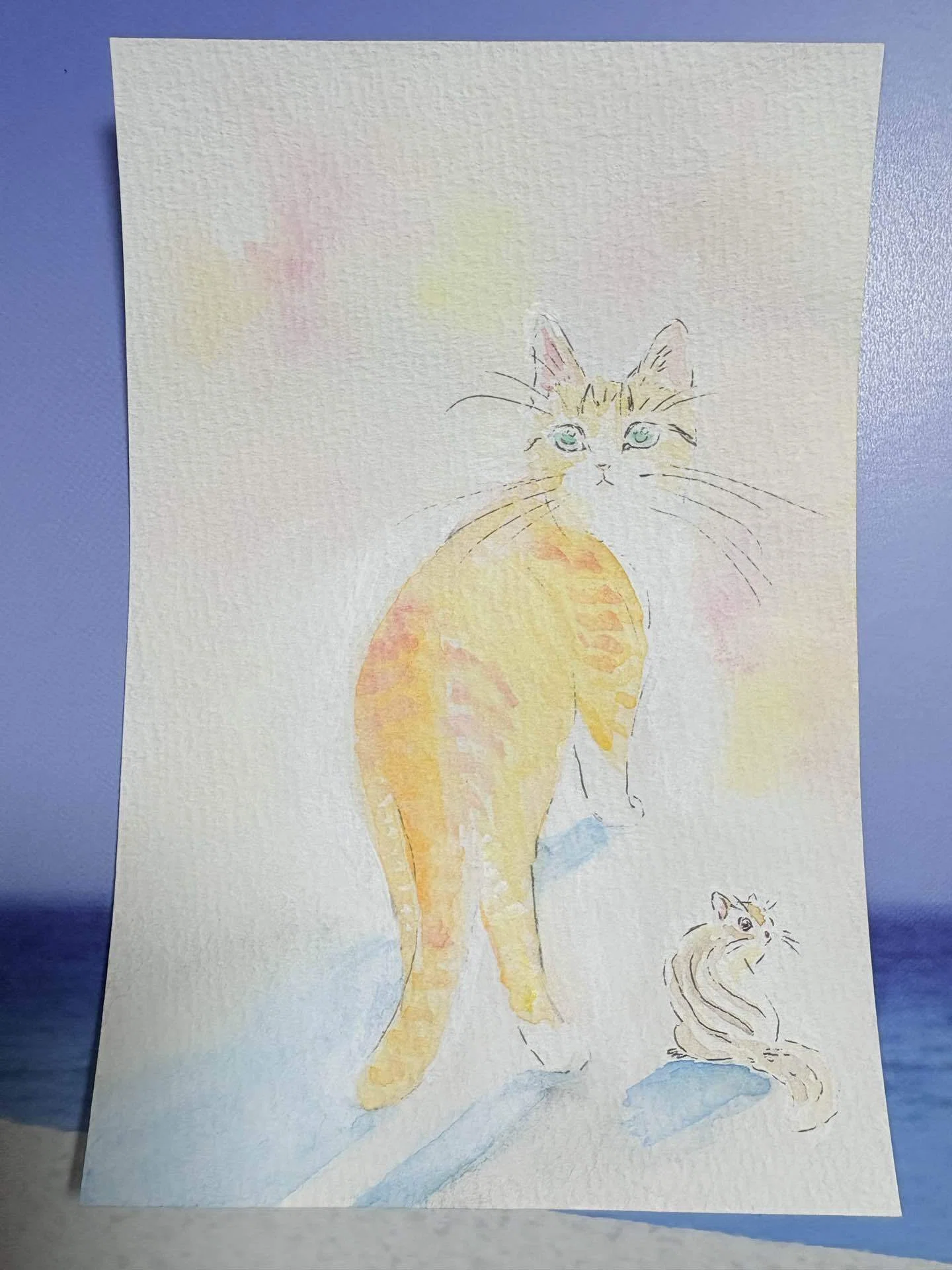 水彩画 原画 栗鼠 水彩画たくさん描きました✨｜minto.