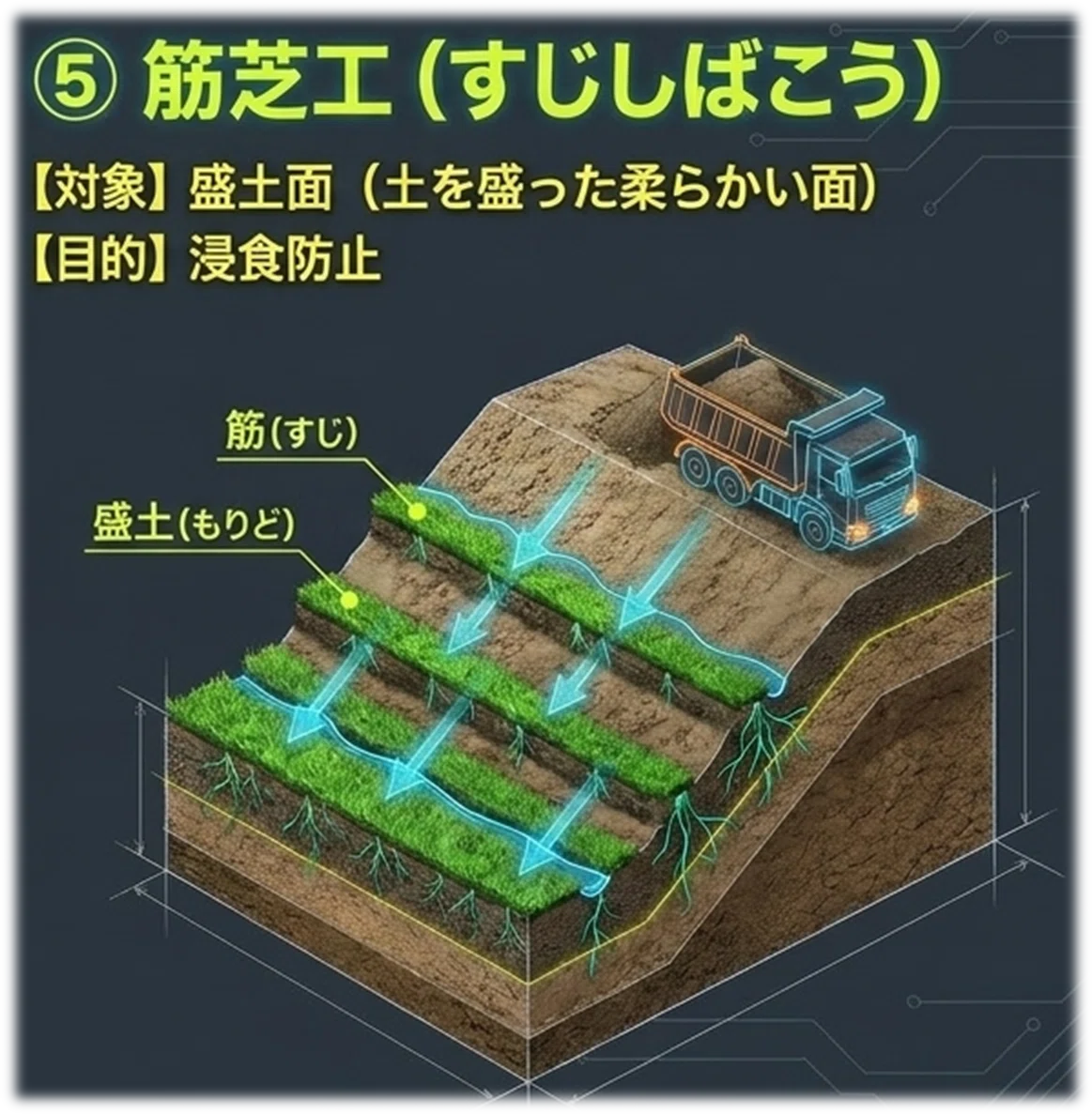 現役工業高校教員が本気で教える！｜法面保護工法｜土木一般No.7｜二級