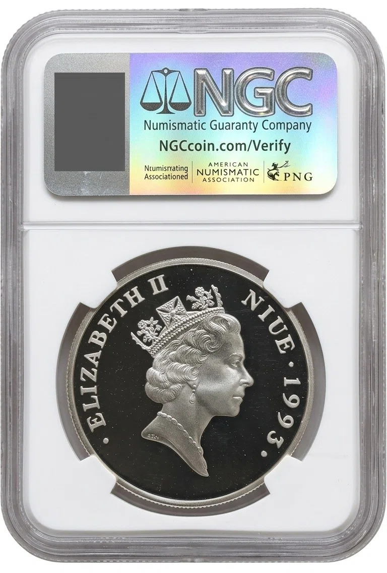 銀貨の輝き】エリザベス2世戴冠40周年記念・ニウエ発行20ドル銀貨の