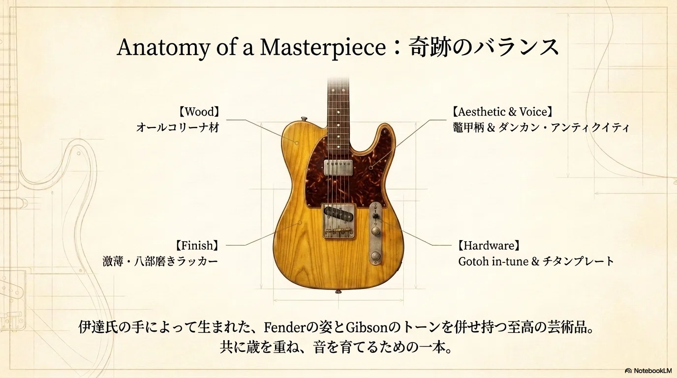 弦奏工房(Ka-lin)謹製オールコリーナ・テレキャスター：技術仕様と音響