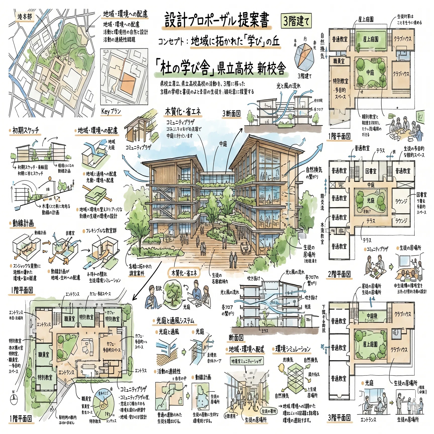 GPT Image 2で、公立高校のプロポーザル技術提案書（風）を生成して