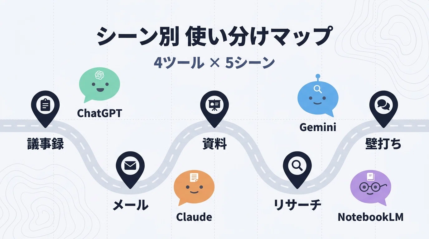 チャット編】仕事シーン別 AI使い分けマップ — ChatGPT・Claude