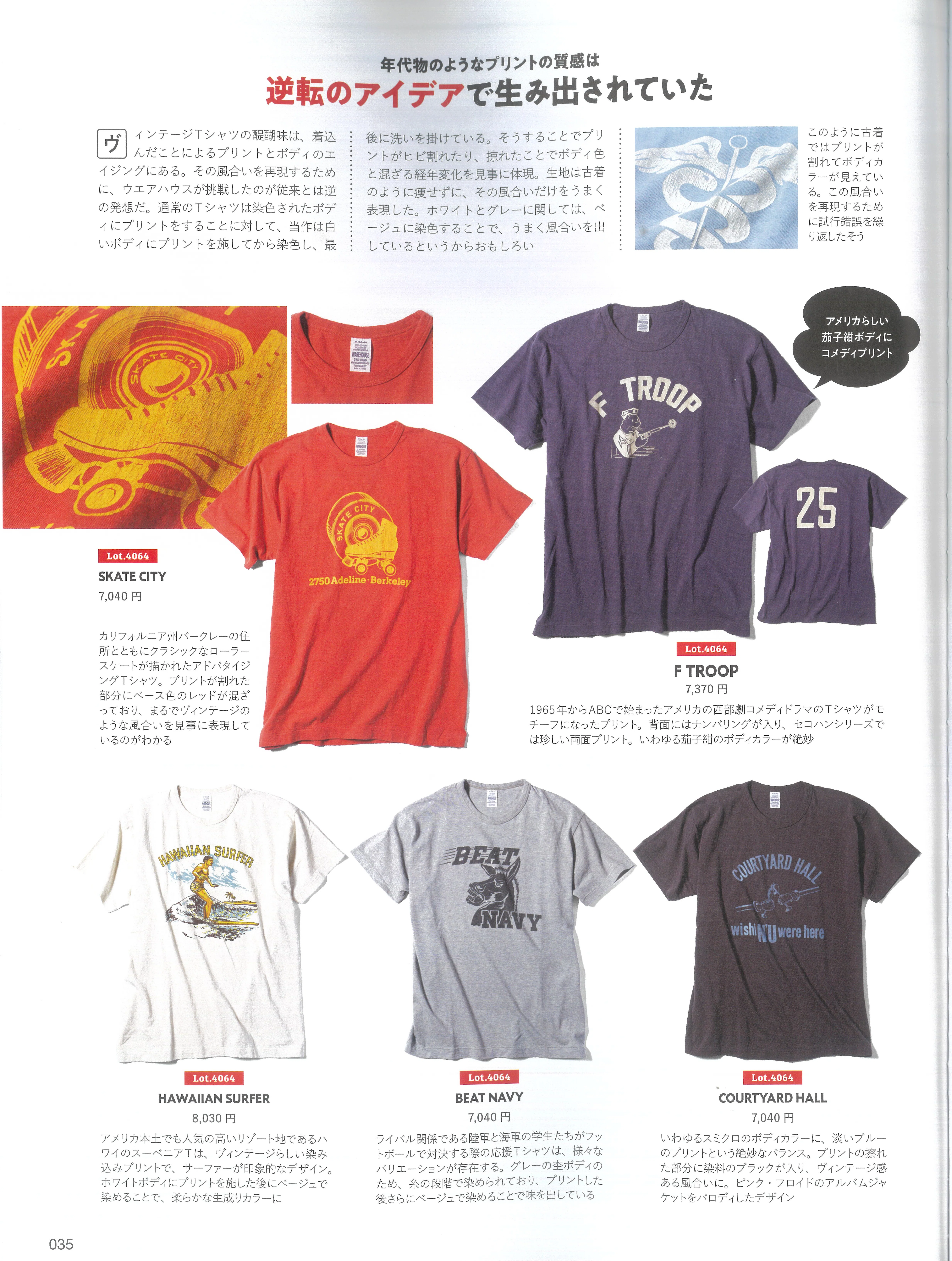 2nd-hand という古着のような新品Tシャツ｜WAREHOUSE Fujki
