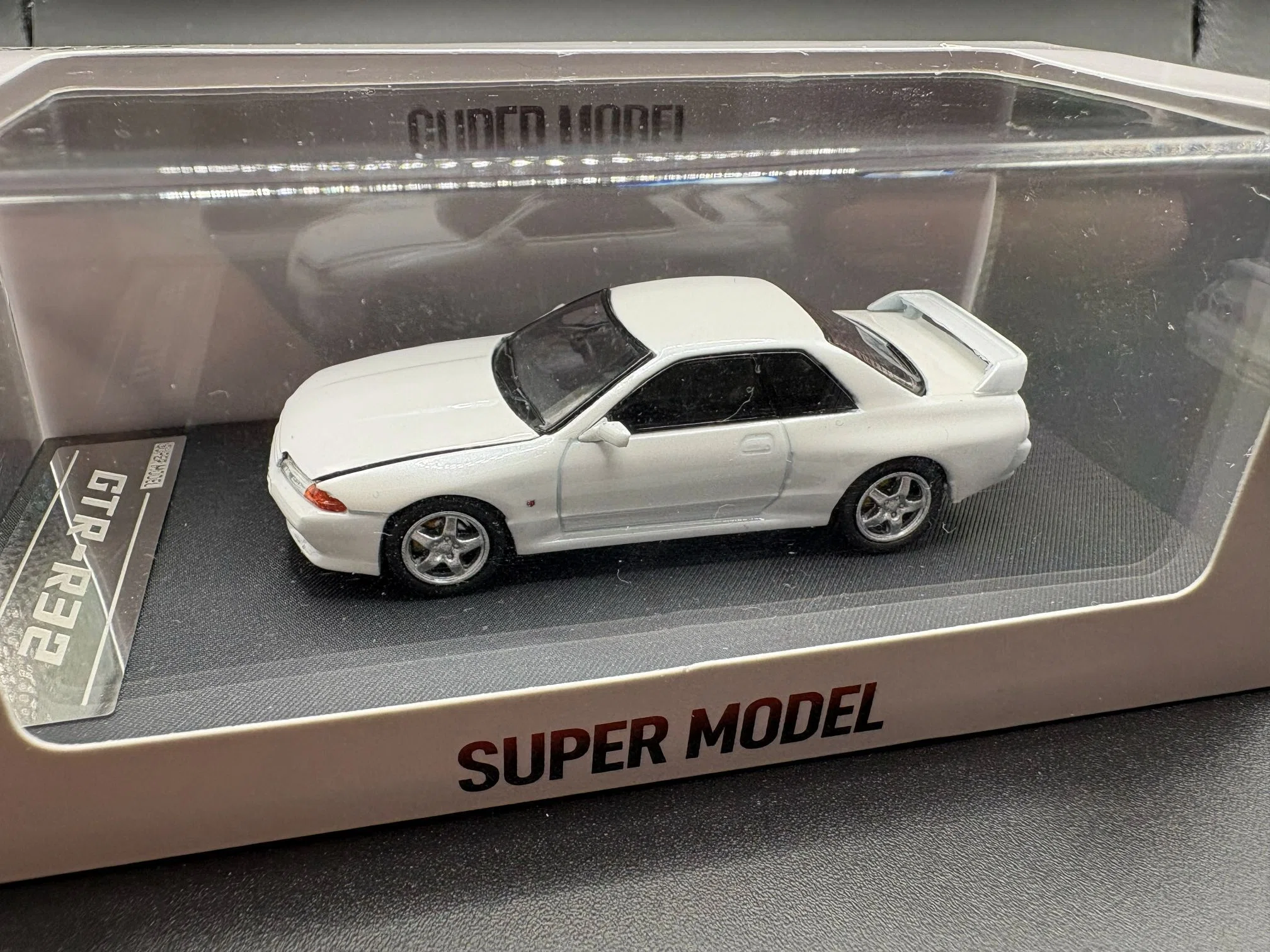 1/64 SUPER MODEL 日産 スカイラインGTR R32 ホワイト ｜のり