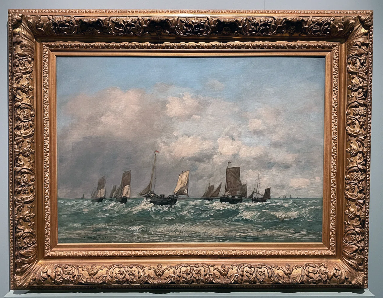 ニックネーム　ウジェーヌ・ブーダン『カマレの港』1872年　複製画 ウジェーヌ・ブーダンを堪能しました｜みきん