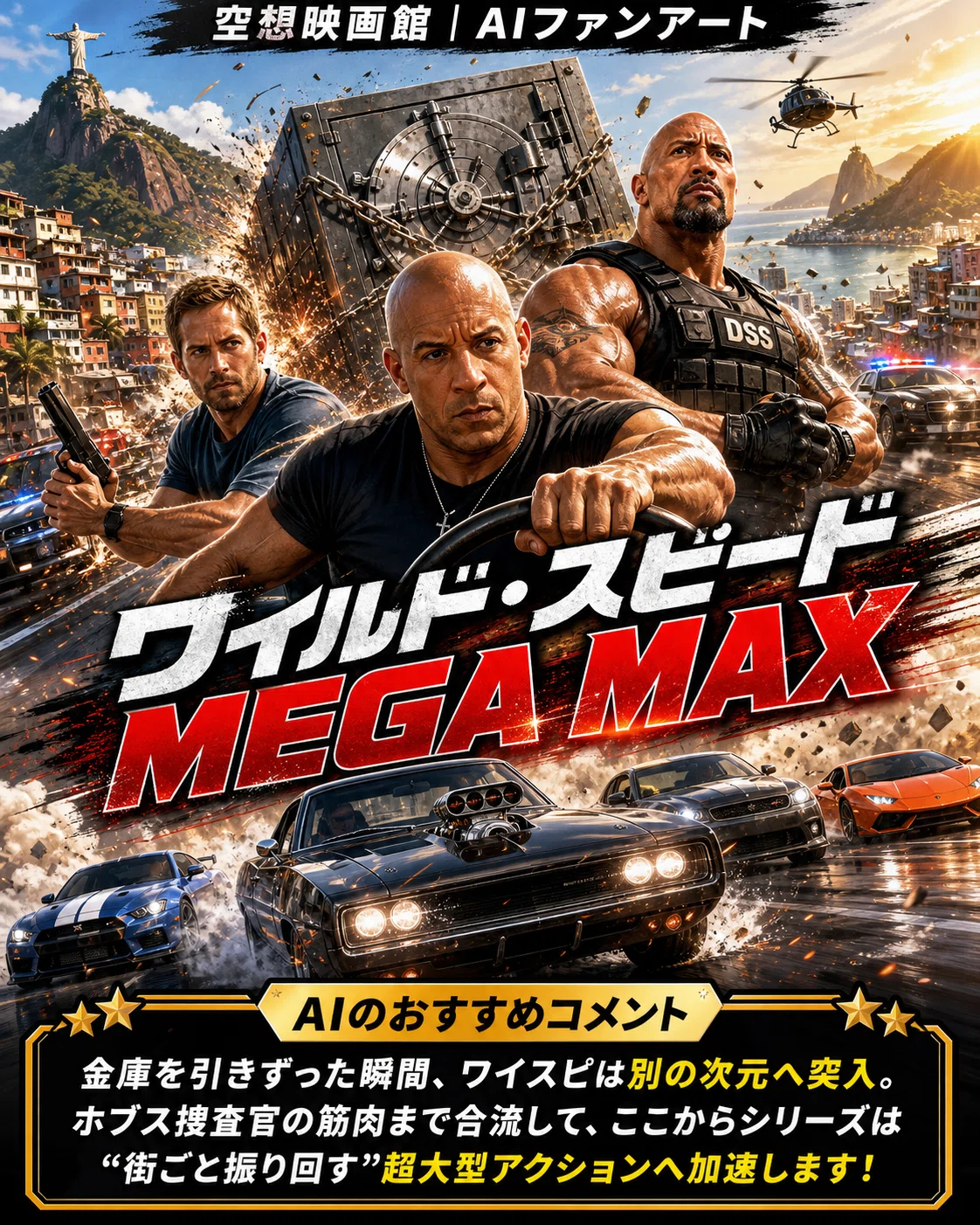 空想映画館｜AIレビュー #28『ワイルド・スピード MEGA MAX』金庫を