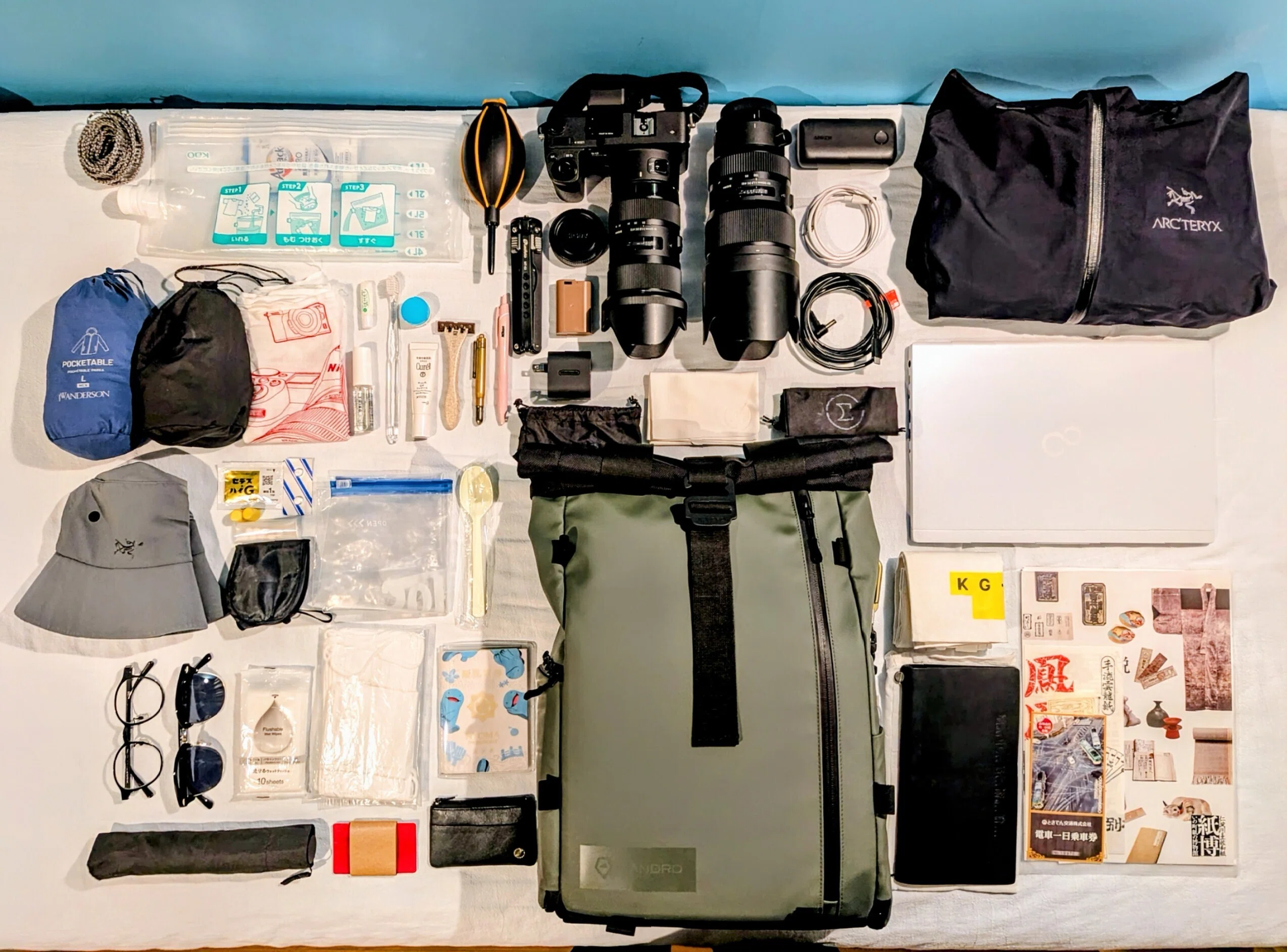 What's in my bag?】6泊7日、F1.8ズーム2本&カメラでたった7kg