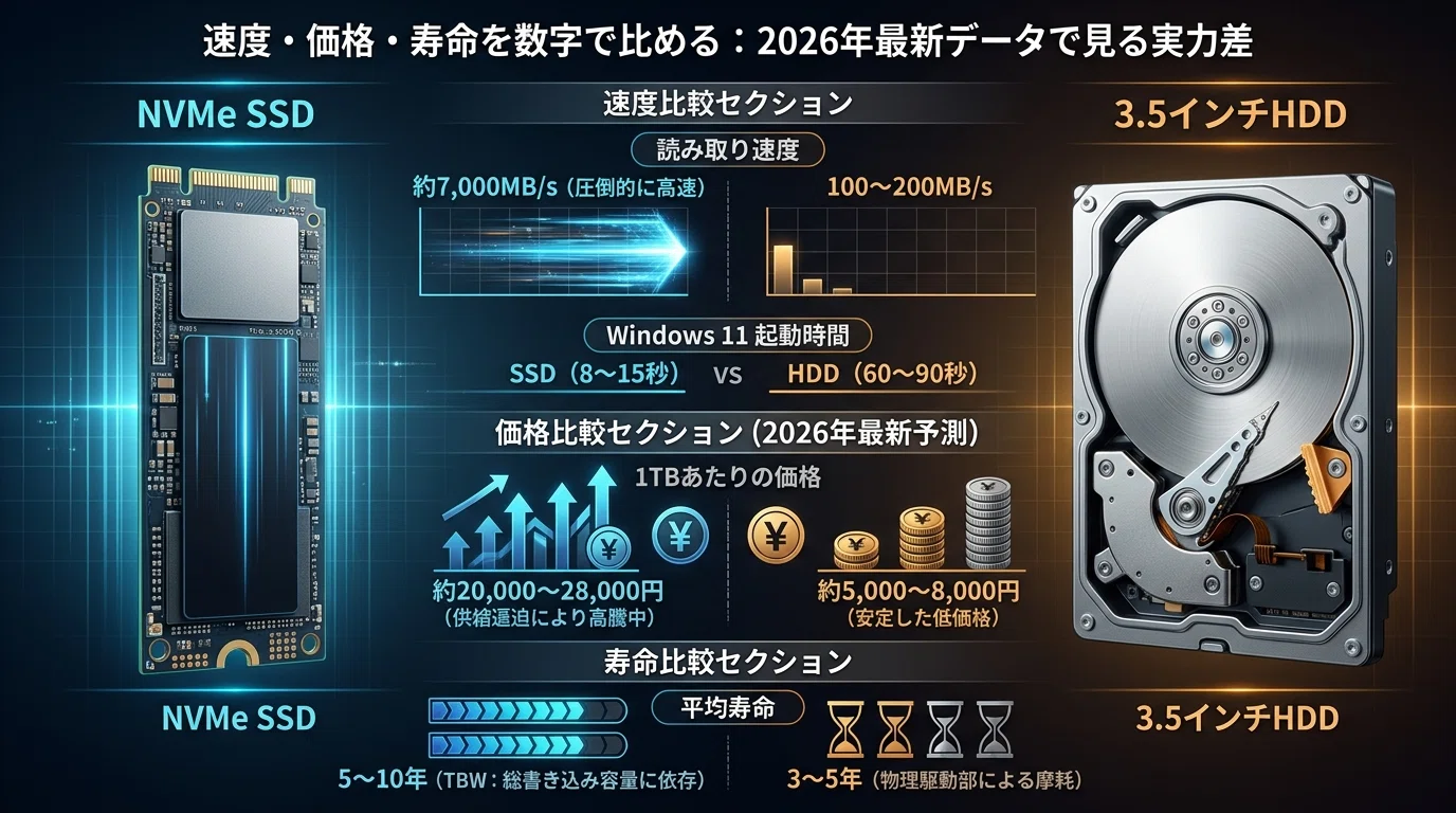 ハードディスクのSSDとHDDを徹底比較！あなたに合った選び方ガイド