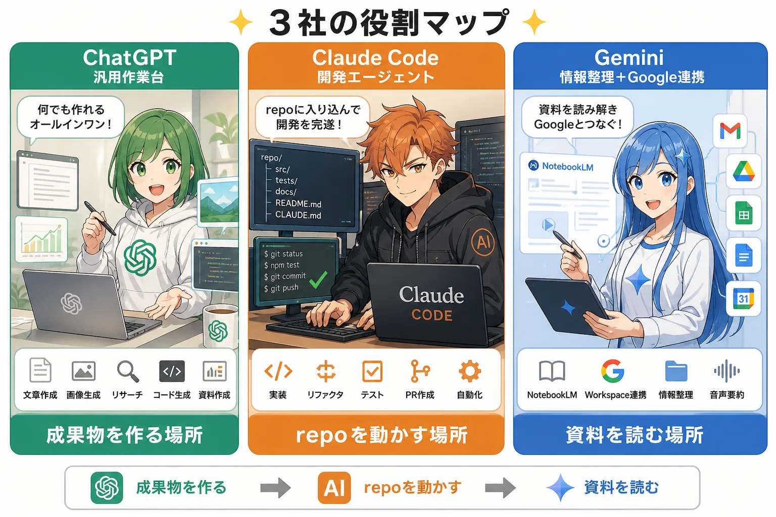 ChatGPT・Claude・Gemini、結局どれに課金すべき？【用途別・月額別の