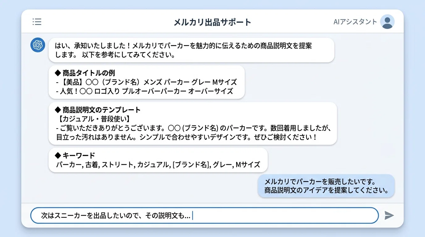 AIにメルカリ出品文を100件書かせた結果｜売上は本当に変わるのか検証