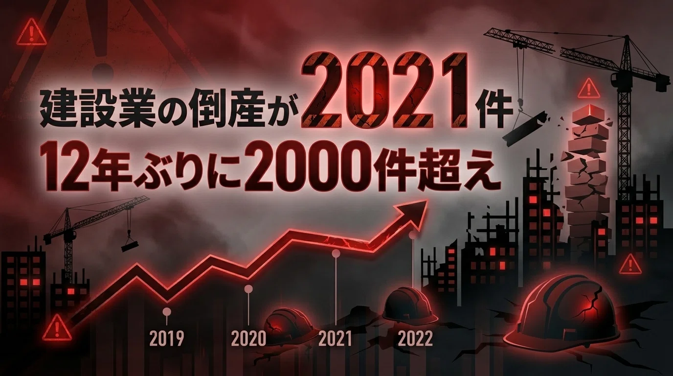 建設業の倒産が12年ぶりに2000件超え。それでも生き残った社長だけが