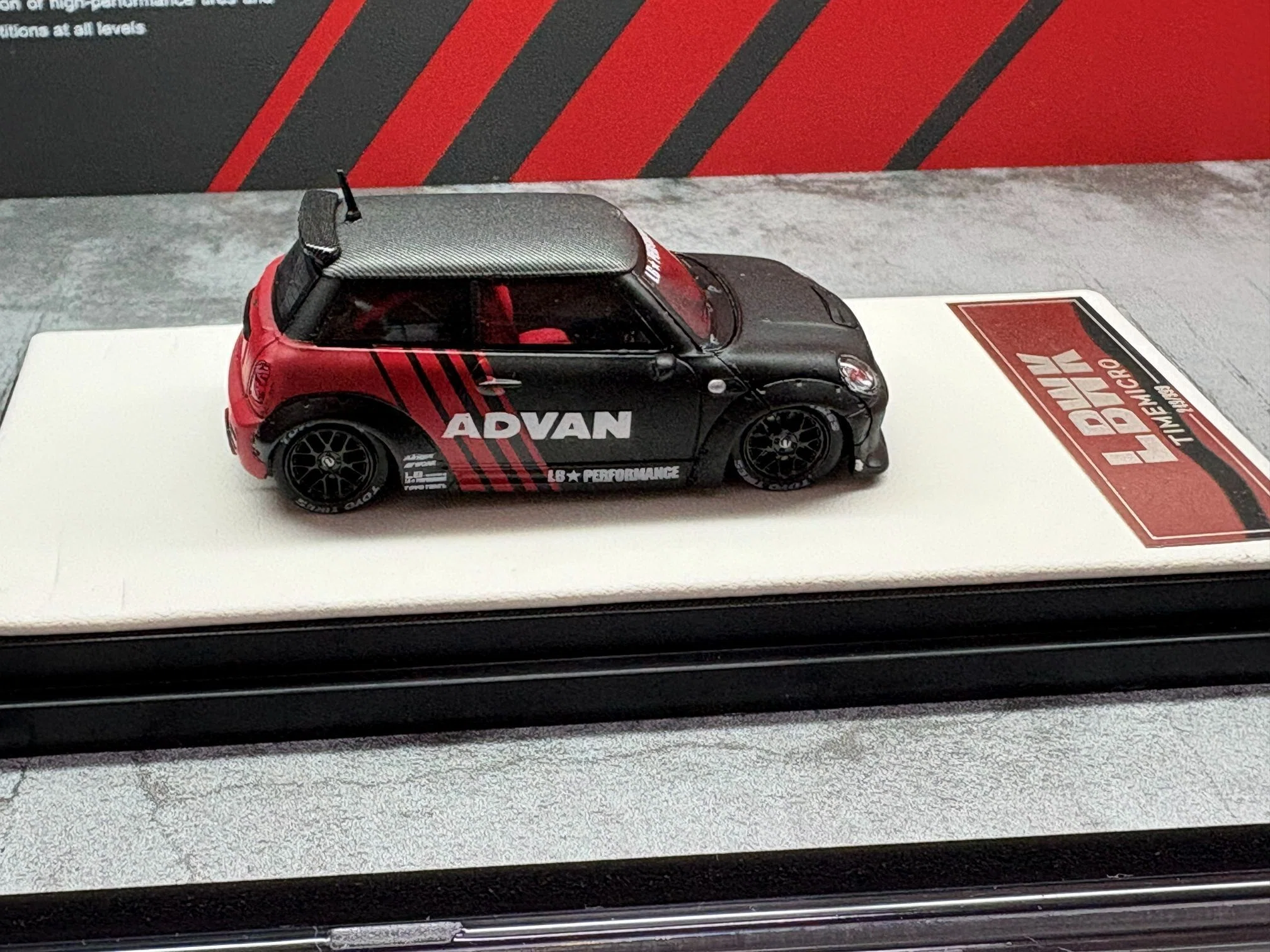 Time Micro 1/64 MINI LBWK ミニクーパー ADVAN カラー｜のり