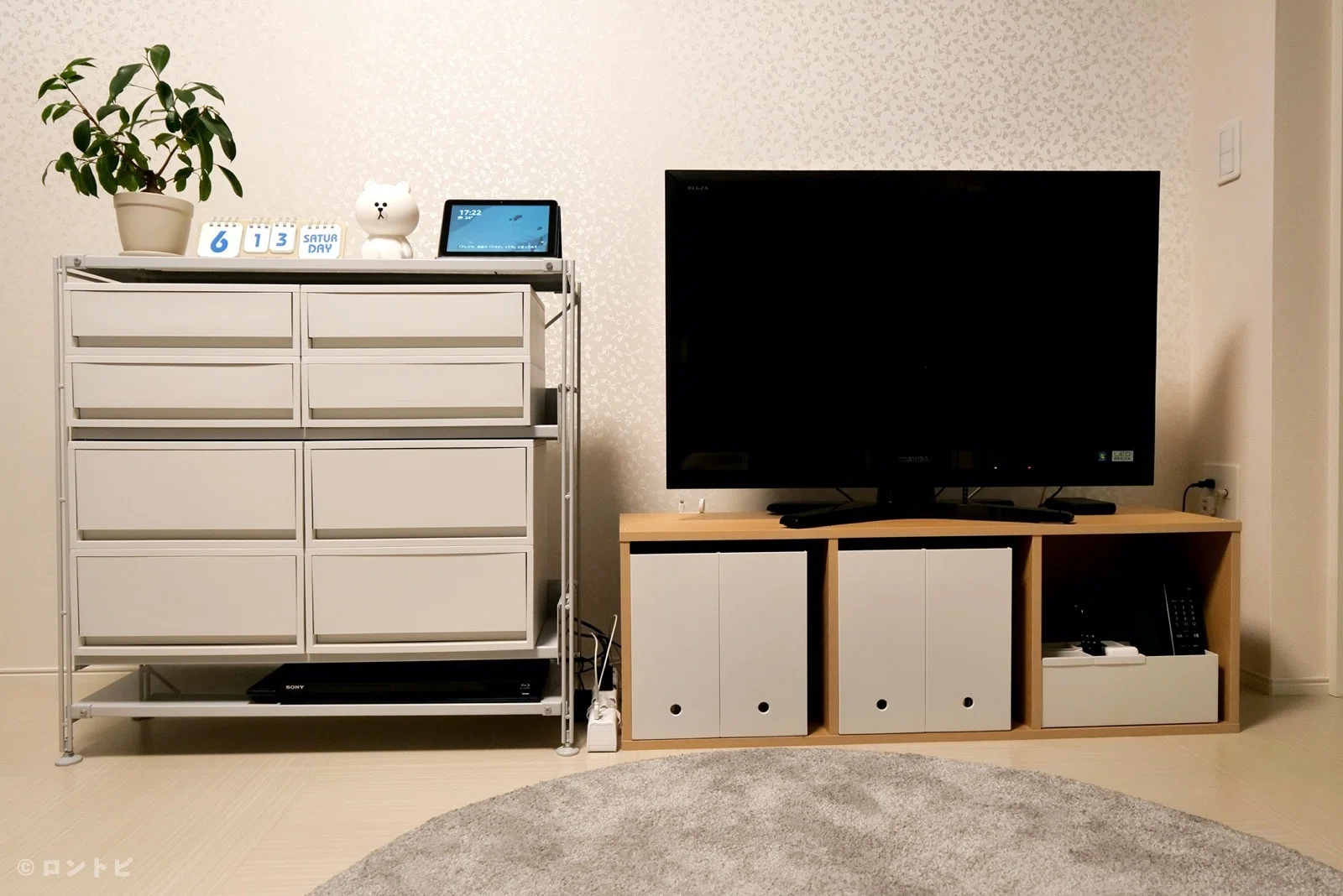 ベルメゾンでニュアンスカラーのテレビボードを買った｜ろんすた＠変