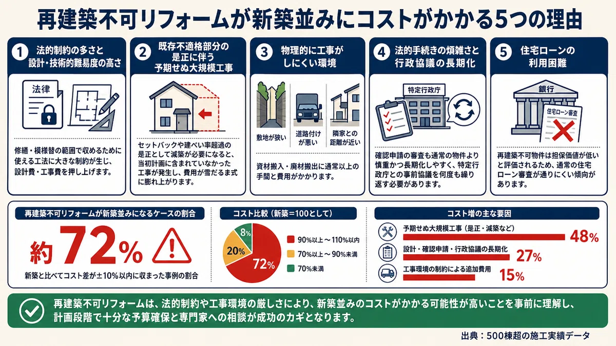再建築不可物件でフルリフォームはできるのか？法的な選択肢を500棟の