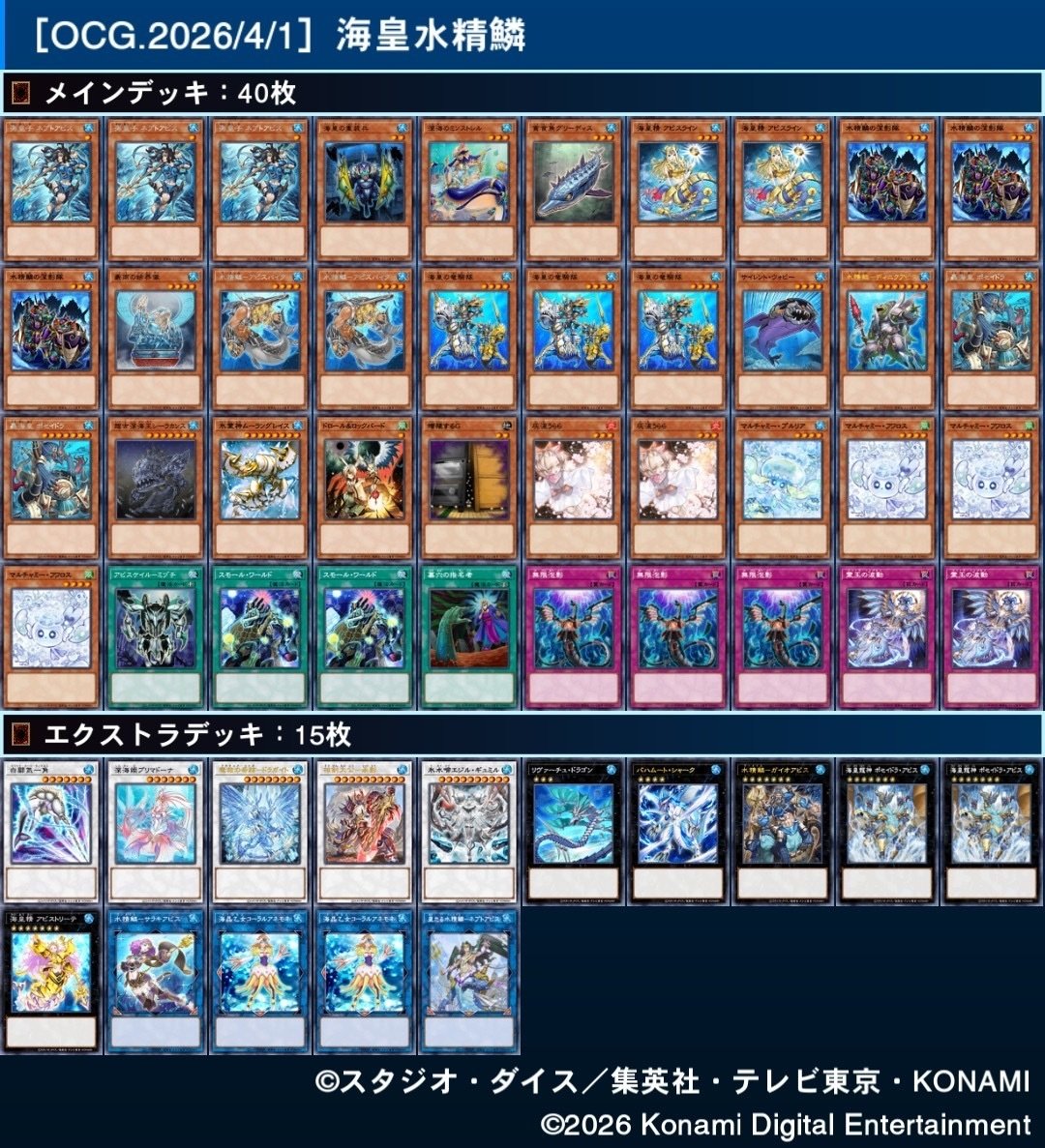 海皇水精鱗　デッキ　パーツ　セット 遊戯王】海皇水精鱗デッキのカスタムパーツについて｜Uさん