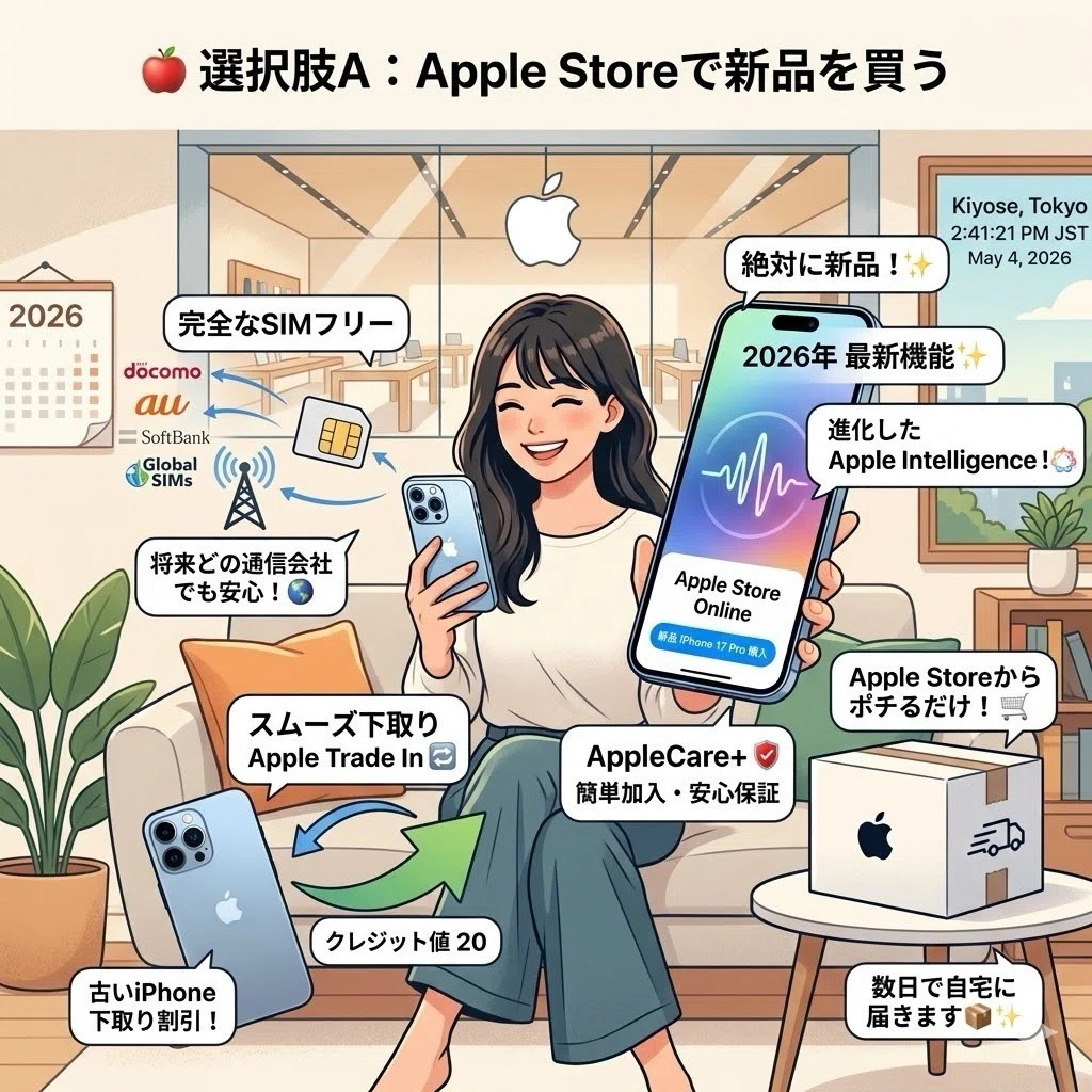 📱📱【2026年最新版】Apple Storeや中古で買ったiPhone📱今のSIMのまま