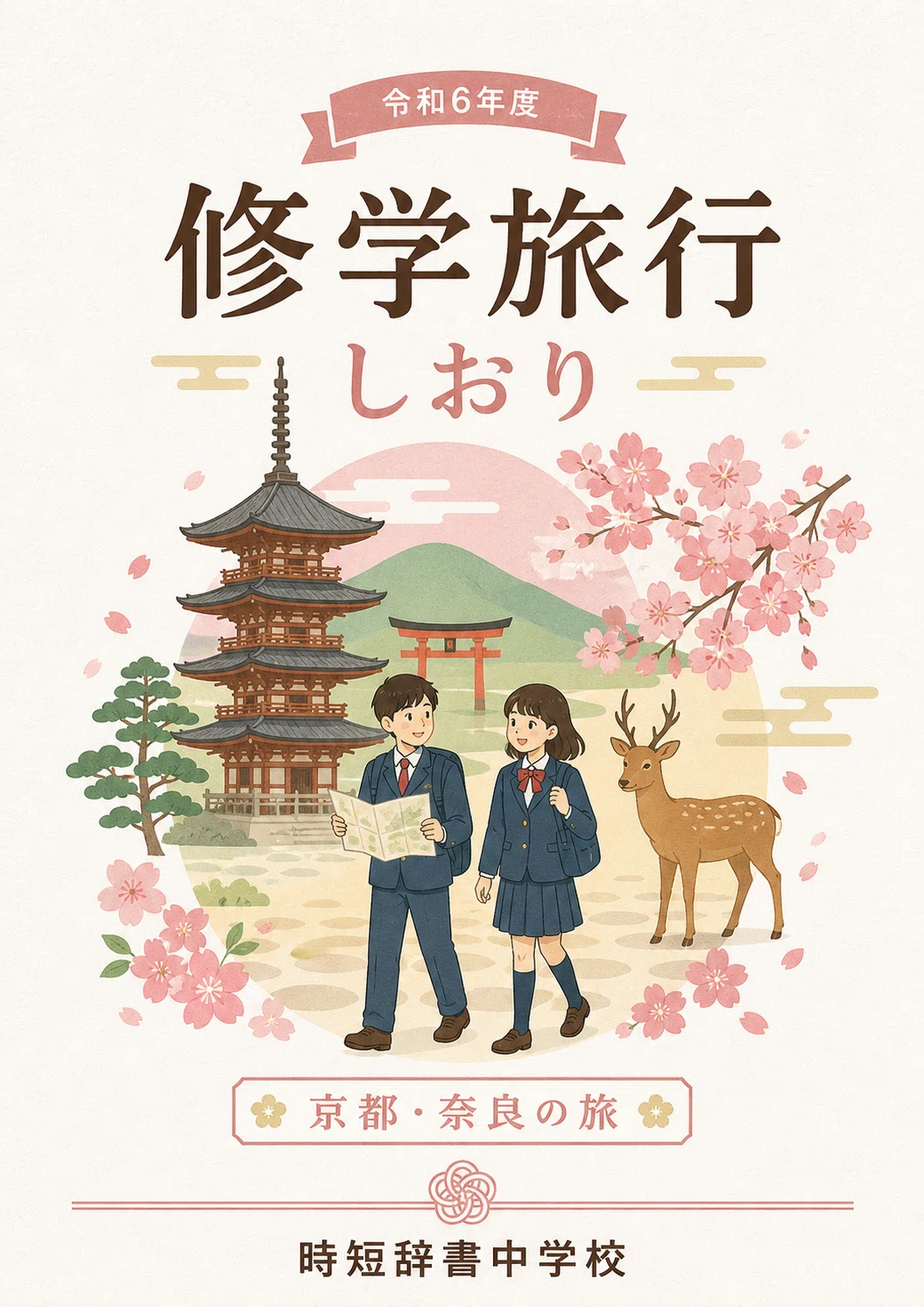 先生必見！】修学旅行のしおり6種類（イラスト）コピペOK！画像生成