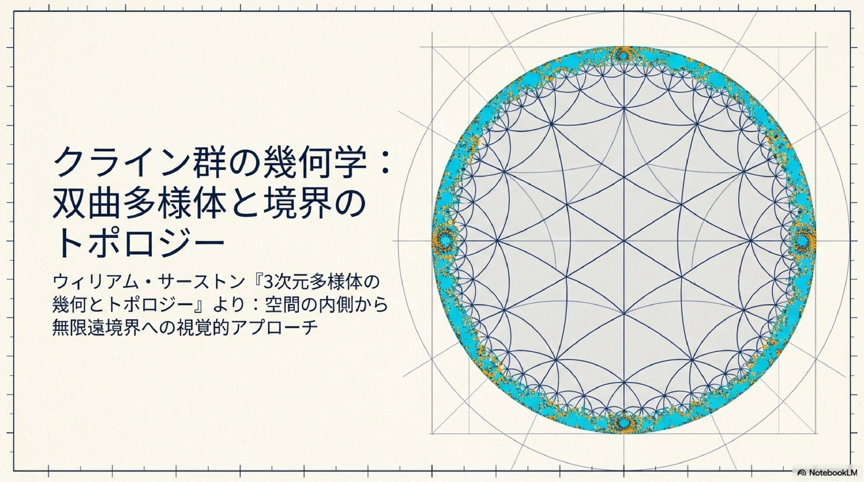 クライン群の幾何学：双曲多様体と境界のトポロジー（サーストン