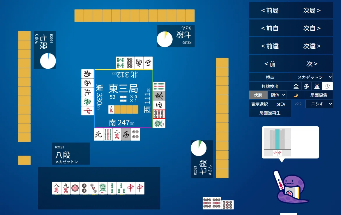 天鳳十段タッチを目指して毎日更新する麻雀note1347日(1休)｜メカZ