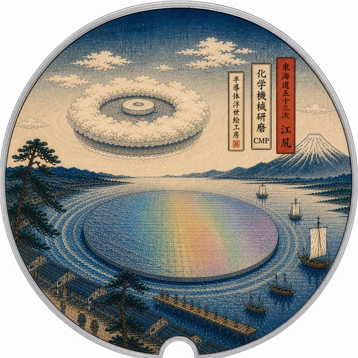 ○半導体浮世絵⭐️東海道五十三次(18) 江尻｜CMP｜半導体浮世絵工房